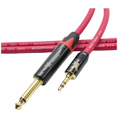 C SOUND 彩色音頻線 6.3轉3.5mm AUX音源線 3.5轉6.3mm TS 6.5mm 播放訊號線, 1個