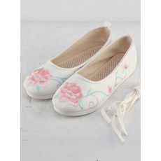 전통의상신발 꽃신 할머니 엄마 고무신 스텝 플로럴 39