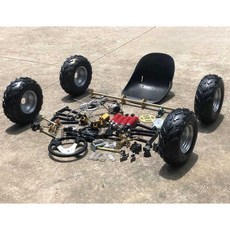 고카트 프레임 전동 4륜 조립 차량 키트 DIY 액세서리 루지카트 성인용, N. 풀 패키지 + 7인치 휠(전방 및 후방 브레이크, 1개