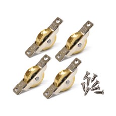 로드하드웨어 목문용 황동 신주 호차 창문/중문/미닫이문 로라, 오메가, 4개