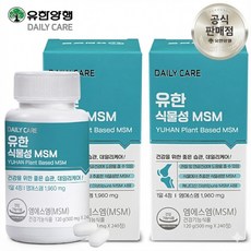 유한양행 식물성 MSM 식이유황 관절 연골, 240정, 2개