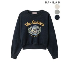 바닐라비 여성 데이지 세미크롭 맨투맨