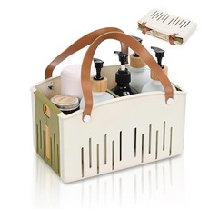 Msiud 샤워 캐디 바구니 휴대용 플라스틱 샤워 보관함 탈착식 칸막이 2개가 있는 접이식 욕실 캐디 대학 기숙사 욕실 체육관 청소 여행 캠핑용 플라스틱 토트 (그린), Msiud 샤워 캐디 바구니, 휴대용 플라스틱 샤워 보, Green