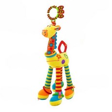 신생아 모빌 치발기 임신선물 차량용 유모차 딸랑이, 1개, 상세페이지 참고, 2. 해피 기린 (레드)