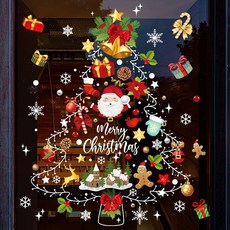 크리스마스 장식 스티커 유리 창문 성탄절 데코 시트지, 트리1