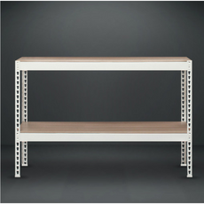 스피드랙 철재 포장 화이트색상 작업대, 1000x900x900_2단