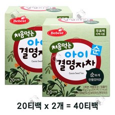 베베스트 순 결명자차 티백, 2g, 40개입, 1세트