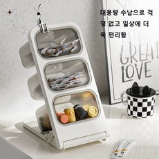 커피 캡슐 수납함 티백 정리함 책상 멀티 보관함, 1개, 화이트 1개, 화이트