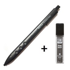 모닝글로리 1000 스케치 샤프 + 샤프심 1.8mm 납작 토익 마킹용 필기 시험 2B