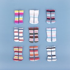 짱패브릭 USD 30cm인형 스트라이프 양말, 9-가을삼색, 1개