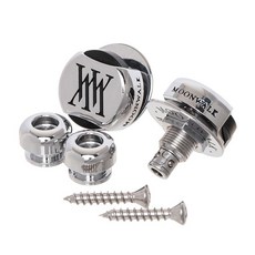 Moonwalk SLS-2 電吉他 電貝斯 木吉他高品質背帶扣 全新公司貨【世品樂器】, 亮黑銀, 1個