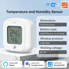 TNCE Tuya WiFi/Zigbee3.0 스마트 온도 및 센서 라이프 APP 원격 제어 Alexa Google 홈, 02 wifi version, 02 3 piece pack