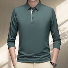 코엑티 남성 봄 가을 비즈니스 캐주얼 카라 티셔츠