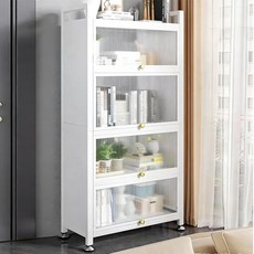 SeekFun 대형 수납장 대용량 다용도 고하중 캐비넷 진열장 정리대 보조 테이블 스탠드 전기솥, 화이트 5단