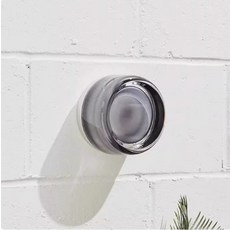 簡約圓形壁燈，多色可選，臥室客廳走廊適用，節能LED光源, 透明-煙灰