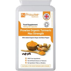 영국 피에이치 프로와이즈 PH PROWISE Turmeric Curcumin 터메릭 커큐민 720mg 캡슐, 1개, 120정