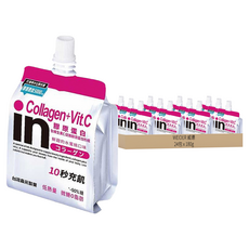 WEIDER 威德 in果凍飲膠原蛋白 水蜜桃, 含維生素C, 膠原蛋白肽5000mg, 6包裝, 180g, 24包