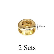 구멍 하드웨어에 링 가죽 청바지 부식 황동 20MM 공예 단단한 이있는 스크류 벤트 신발 버클 장식 대한 방지, 16 2 Sets