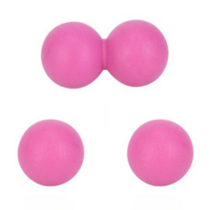 컴윗미 마사지 땅콩 지압 듀얼 요가볼, 1세트, 핑크