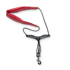 Protec 색소폰용 넥 스트랩 55.9cm(22인치) 스트레스 완화 인조 가죽 조절 가능한 컴포트 바 및 금속 회전 스냅 레드 모델 VC310MRX111205, Regular (22")