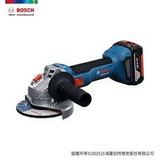 博世 GWS 18V-8 無刷充電式砂輪機 4吋 無線手持砂輪機 全台博世維修中心服務 一年保固, 1個, 主機+ 4.0雙電池+充電器+提箱