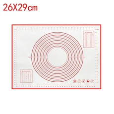 대형 반죽 매트 실리콘 테이블 패드 베이킹 피자 케이크 제조기 NonStick 롤링 Bakeware, 03 red 29x26cm