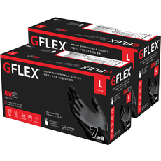 지플렉스 두꺼운 니트릴장갑 블랙 7.0, 대(L), 2개