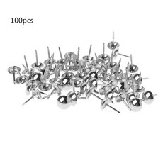 100pcs 가구 장식용 업홀스터리 못 금속 엄지손가락 택 모음 키트, 스테인리스 스틸 컬러, 1개
