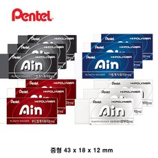 펜텔 아인 중형 지우개, 4색 중형혼합, 3세트