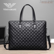 VFAN AMANI 真皮男包 商務手提包 牛皮公文包 電腦包 大容量