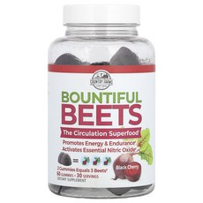 컨트리팜스 Bountiful Beets 구미 블랙체리 60, 6개, 60정