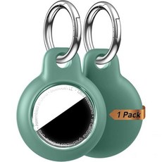 4개 세트 에어태그 2세대2nd Gen 및 1세대 방수 케이스 업그레이드 충격 방지 홀더 키체인 전체 보호 커버 열쇠 여행 가방 개 목걸이용 검정빨강파랑소나무색, A91-Pine Green(Clear Cover)