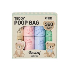 베일리펫 강아지 산화생분해 배변봉투 똥츄 테디풉백, 1개, 360개입, 혼합색상