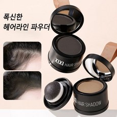 뭉침 없는 고운 입자 헤어라인 쉐딩 이마 라인 교정 빈모 커버 워터프루프 팡팡, 1개, 02# 라떼 브라운