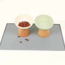 모즈펫 반려동물 실리콘 논슬립 식기매트, 1개, 진그레이