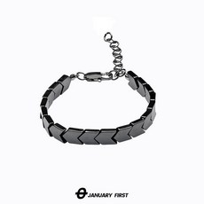 JANUARY FIRST 鈦鋼幾何手鍊，男女適用，18-23cm可調節