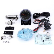 부스터게 볼트게 볼트미터 속도계 오일 2QUOT 타코미터 60MM LED, 30PSI 블랙 컨트롤러, 1개