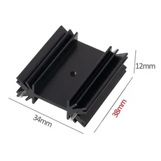 5Pcs TO-220 삼극관 MOS 트랜지스터 튜브 히트싱크 라디에이터 쿨러 34X12MM H25mm H30mm 핀 IC 알루미늄, 03 H38mm