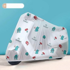 오토바이커버 오토바이덮개 방수 방한 자외선 방풍, 4XL-작은 공룡, 4XL