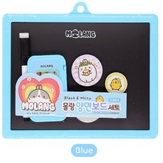 몰랑 양면 보드 세트 미니 칠판 화이트 블랙, 블루