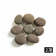 라바스톤 화산석 에그스톤 40-70mm 레드, 3kg, 2개