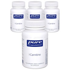 Pure Encapsulations 左旋肉鹼無麩質膠囊, 4個, 60 件