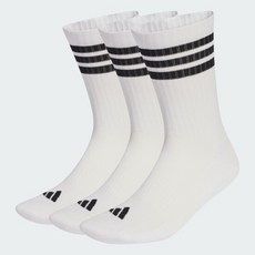 매장정품 (Unis) 3-스트라이프 쿠션 스포츠웨어 크루 양말 3켤레 팩 JZ0532 344455