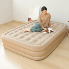 자동펌프 내장형 휴대용 캠핑 에어매트 캠핑 자충 에어매트 40cm