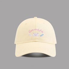 투니스 여성 귀여운 레터링 고양이 자수 야구 모자