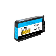 HP 712XL 副廠墨水匣，適用於 Designjet T210 T230 T250 T630 T650, 1個, 712藍色（29ML)