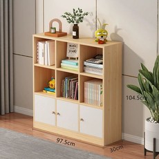 폭좁은 파티션 책장 유치원 어린이 책꽂이 거실 낮은, 1단, 깊은형3단9칸흰문