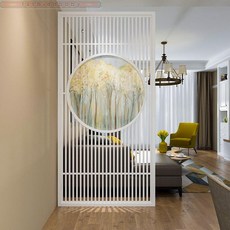 實木屏風 風水隔檔 中式北歐招財擋煞 實木北歐式風格抽象簡約現代屏風隔斷墻裝飾客廳玄關光明座屏, 北美橡木120*240CM,整裝, 北美橡木120*240CM