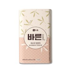 휴홈 프리미엄 바른 대나무 화장지 휴지 33m 30롤 1팩, 1개
