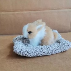 넘버링카 차량용 대시보드 토끼 피규어 12종 컬러 자동차 인테리어 귀여운 장식 인형, 1개, 아이보리 토끼